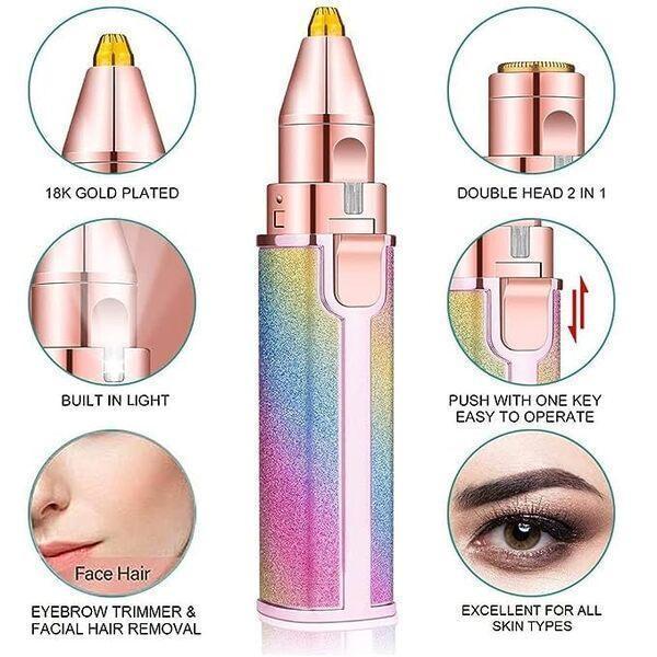 Flawless 2in1 Eyebrow Trimmer and Hair Remover For Women