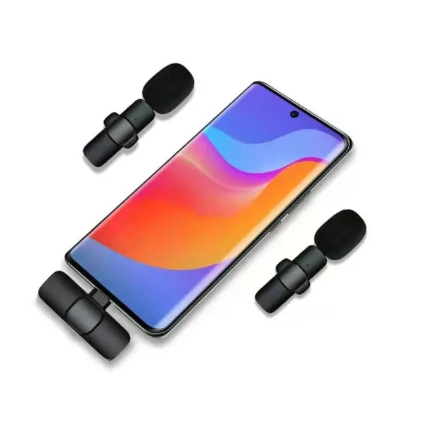 K8 Type-C Wireless Lavalier Microphone | Portable Noise-Cancelling | Mic for Android, Vlogging & Live Streaming