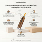Portable Wood Ashtray - Smoke-Free Convenience Anywhere